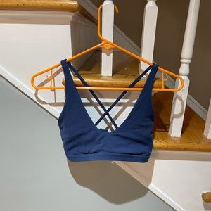 Lululemon Navy Blue ‘Free To Be Bra’ Wild Light Support A/B Cup